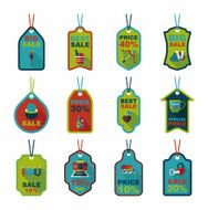 Valentineâs Day tag banner flat design background set eps10 N2