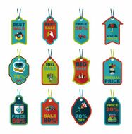 Valentineâs Day tag banner flat design background set eps10 N3