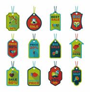 Valentineâs Day tag banner flat design background set eps10 N5