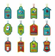 Valentineâs Day tag banner flat design background set eps10 N7
