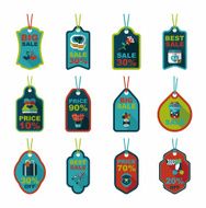 Valentineâs Day tag banner flat design background set eps10 N8