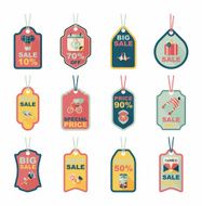 Valentineâs Day tag banner flat design background set eps10 N44