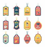 Valentineâs Day tag banner flat design background set eps10 N46