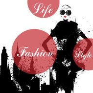 Fashion girl in sketch-style N204