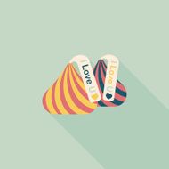 Valentine&#039;s Day chocolate flat icon with long shadow eps10 N37