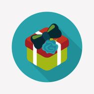 Valentine&#039;s Day present flat icon with long shadow eps10 N64