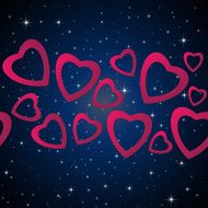 Valentines day Abstract paper hearts Love Valentine background with hearts N107