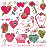 Valentine day wedding design Hearts frame decor element set N2