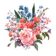 Greeting Card Floral Bouquet with roses N2