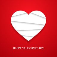 Valentines day card with heart