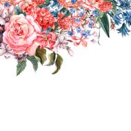 Greeting Card Floral Bouquet with roses N4