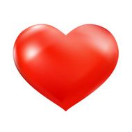 Red mesh heart with reflections and glare