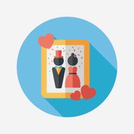 wedding photo flat icon with long shadow eps10 N20