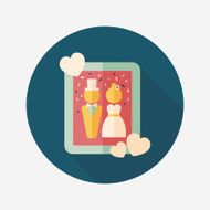 wedding photo flat icon with long shadow eps10 N26