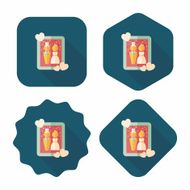 wedding photo flat icon with long shadow eps10 N27