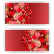 Festive background with hearts bokeh N4