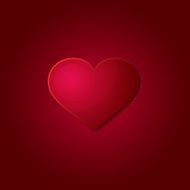Valentines Day Card with Heart Vector