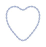 Blue chain in shape of heart