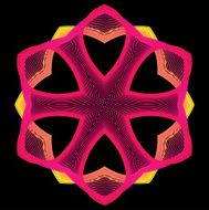 red spiral Fire flaming flower N2