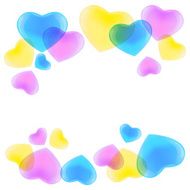 Pattern with CMYK hearts N2