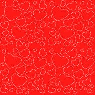 Cute red seamless texture with white hearts N2