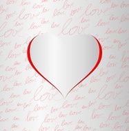Beautiful love heart shape paper design background