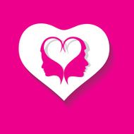 Valentine&#039;s day greeting card design vector illustration