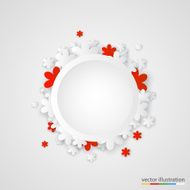 Beautiful paper flower ring background