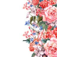 Greeting Card Floral Bouquet with roses N5
