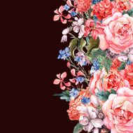 Greeting Card Floral Bouquet with roses N6