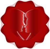 Man and women in heart shape (eps10)