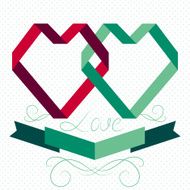 heart from ribbon valentine card