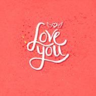 Simple Love You Concept with Winged Heart N2