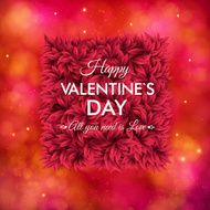Tender floral red Valentines Day card design N2