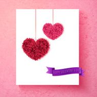 Loving Valentine card design with hearts N2