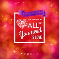 Colorful Valentines Day card design