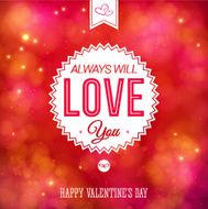 Tender colorful Valentines Day card design