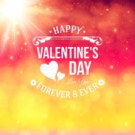 Typography label with bokeh background and bright shining sun V