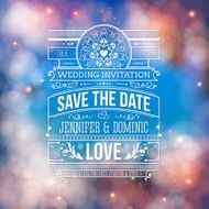 Wedding Concept - Save the Date Artistic Design