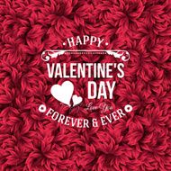 Valentine day typography design Background with red leaves N2