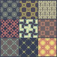 Set of vintage seamless backgrounds N2