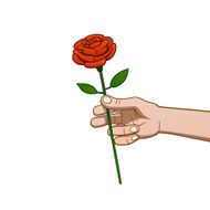 giving a rose
