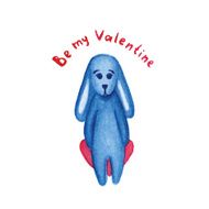 Cute postcard for Valentine's day