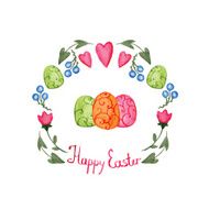 Beautiful Easter card in watercolors N2
