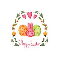 Beautiful Easter card in watercolors N3