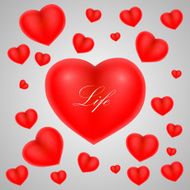 Heart on background