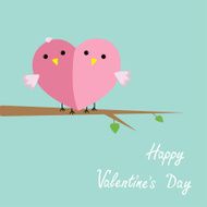Bird couple Happy Valentines day