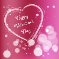 Pink Valentine Day Postcard
