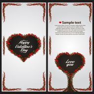 Valentines heart tree card N2