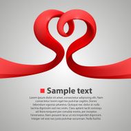 Vector heart in the form of tape N5